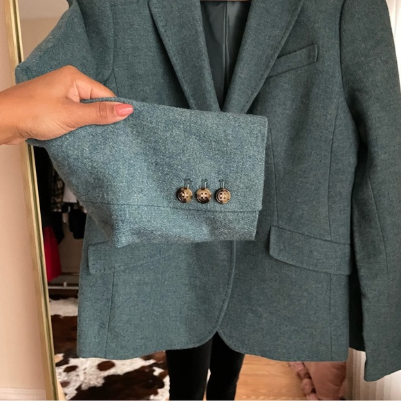 Talbots Teal Blue Woolblend Blazer Size 4 - Picture 7 of 13